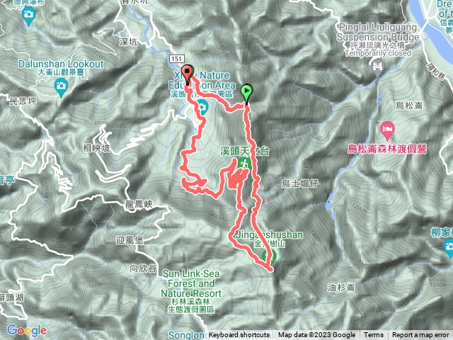 烏土崛林道上金柑樹山