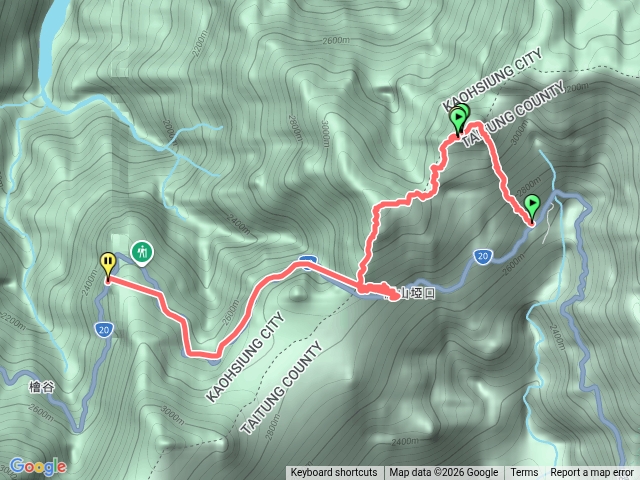 溪頭山關山領山
