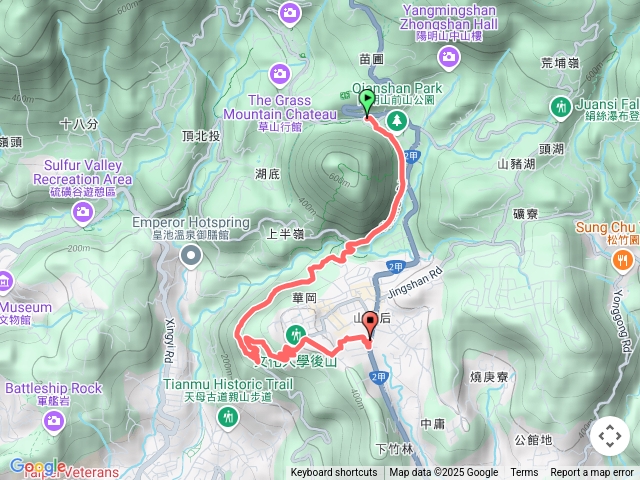 陽明山公車總站-天母古道-花卉試驗中心20250518