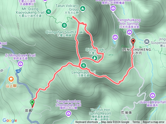 七星山主峰、東峰(苗圃進冷水坑出)預覽圖