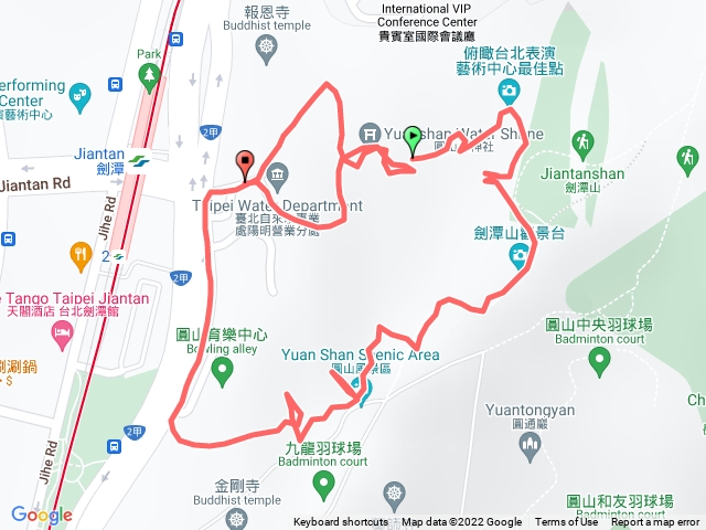 圓山水神社中O路線