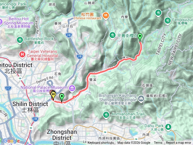 至善路三段(溪和宮)到一段(至善公園)