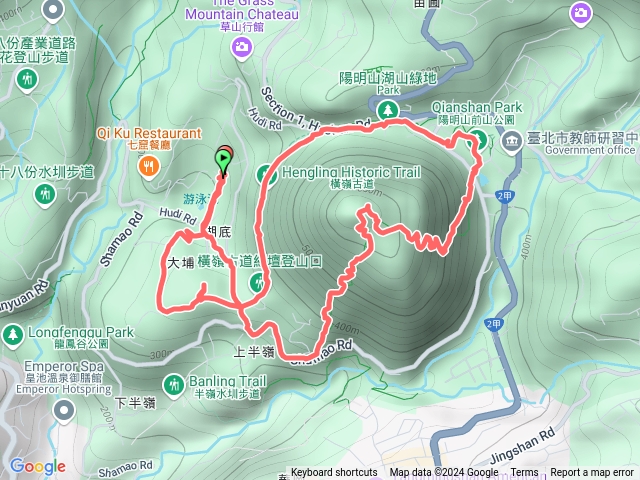 紗帽山、湖山健行