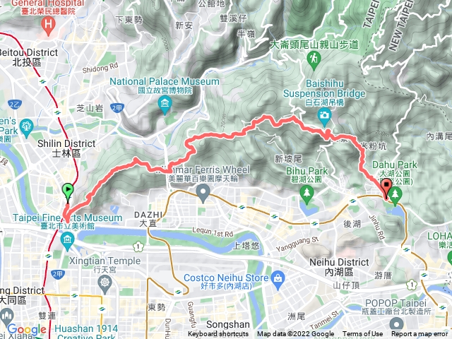 台北大縱走第五段劍潭-大湖公園（泡完瀑布超解暑）