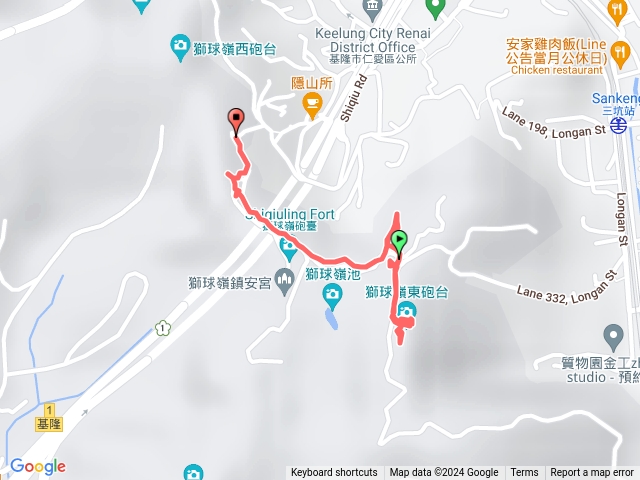 三坑車站經東砲台山到獅球嶺北峰