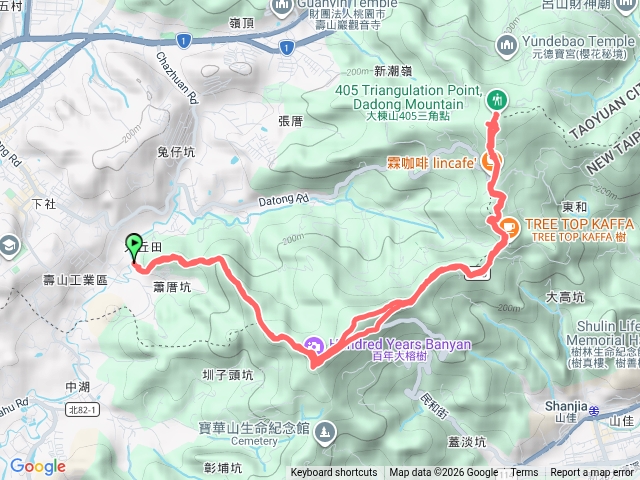 20260419 龜山樹林福源山圳頭山望湖山石灰坑山大棟山來回預覽圖