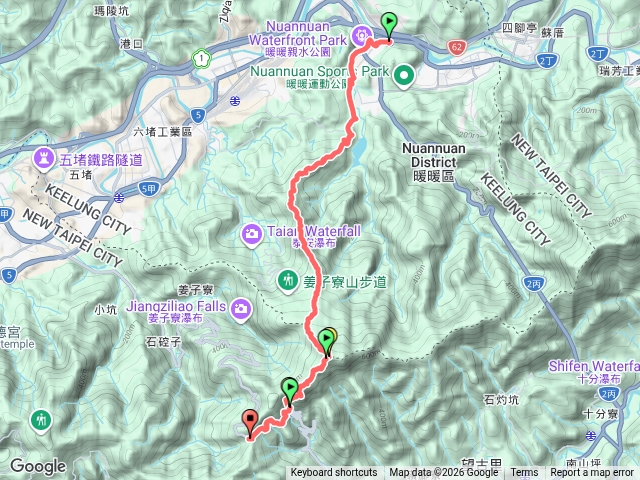 暖暖親水雙生土地公，外西勢坑山，內西勢坑山，姜子寮山，鳥嘴尖