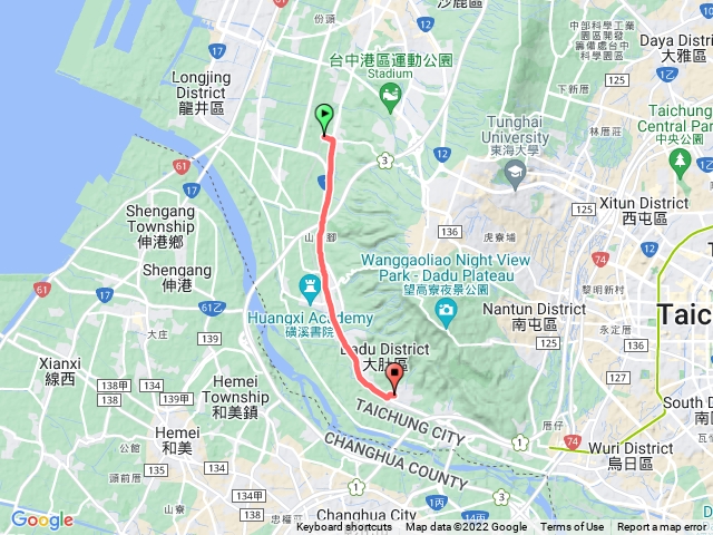 龍井火車站往追分火車站