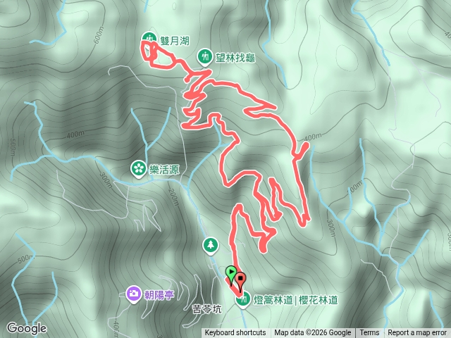 燈篙林道.肖楠步道.雙月湖O走