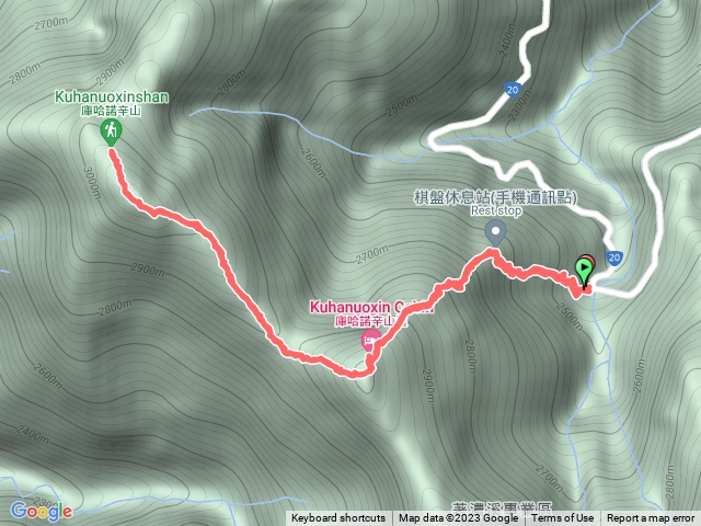 進涇橋上庫哈諾辛山（原路來回）