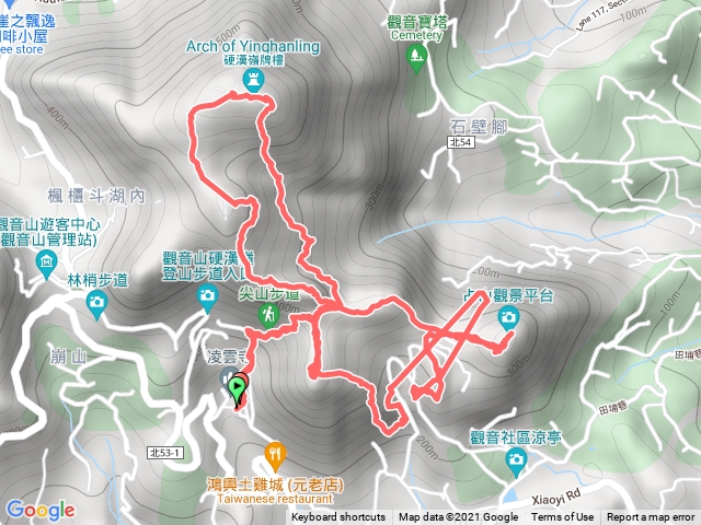 2021-12-19_07.37.04鷹仔尖、尖山、北橫古道、尖山連峰、觀音山串走