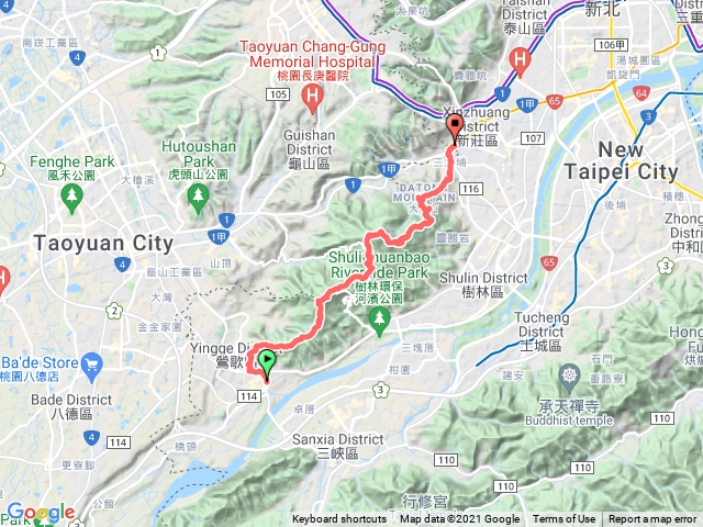 大棟山鶯歌西鶯步道上迴龍出