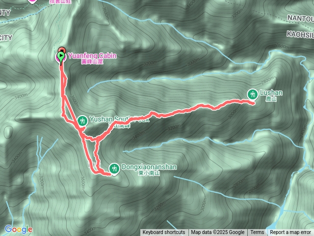 圓峰營地-玉山南峰-鹿山-東小南山-圓峰營地