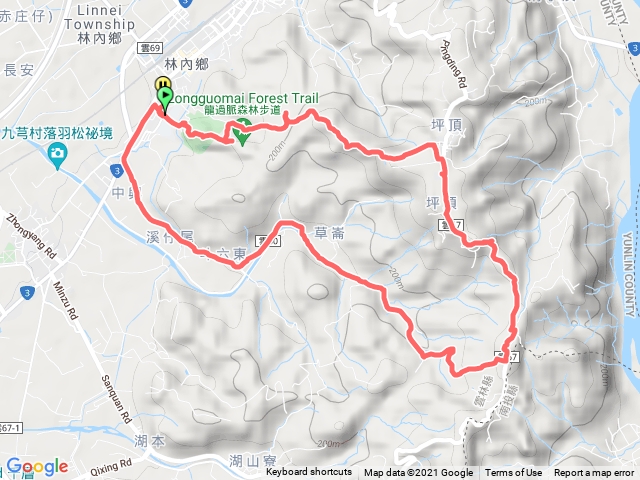 龍過脈步道-南觸口-斗六東段（O型）