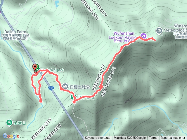 淡蘭山徑暖東舊道-頂子寮山-五分山-西峰-荖寮坑古道去回