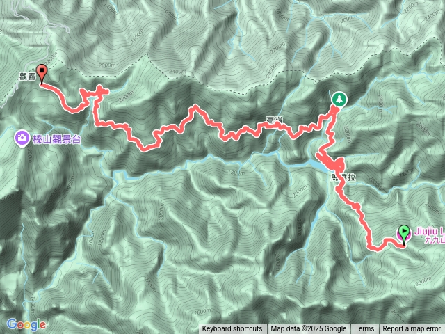 九九山莊—大鹿林道東線登山口