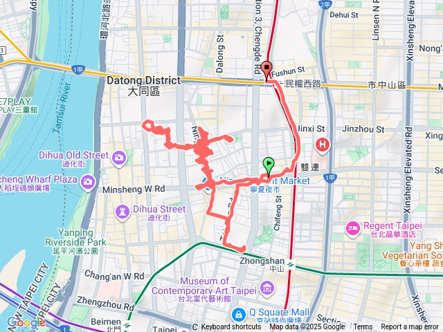 2025-10-16走讀蔣渭水紀念公園新文化運動館北警署葉家古宅慈聖宮文萌樓靜修高中大稻埕變電所日新國小晨星德堂捷運站