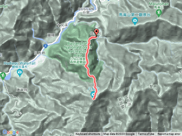 谷關七雄老大八仙山主峰