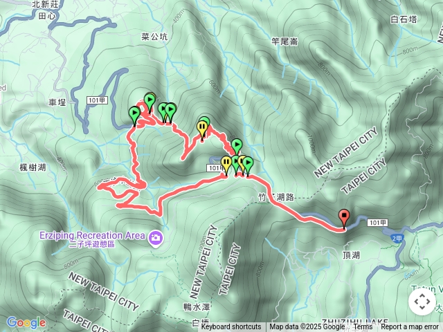 菜公坑山烘爐山巴拉卡山火山口二子坪O形