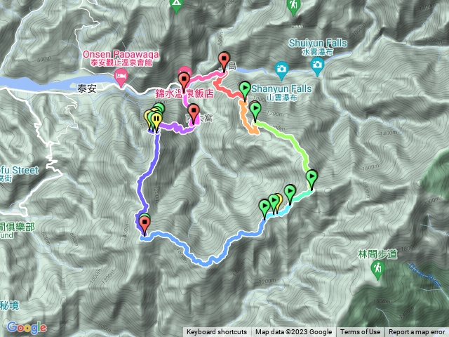 鳥洗縱走～鳥嘴山～三叉峰～洗水山～泰安溫泉停車場預覽圖