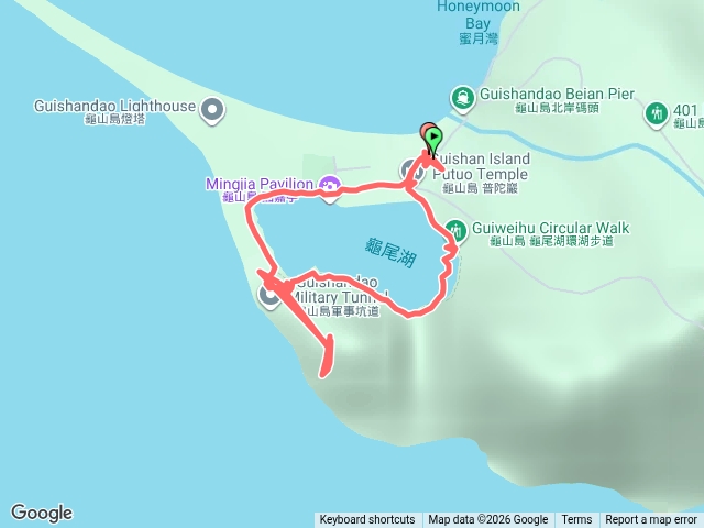 龜山島龜尾環湖步道預覽圖