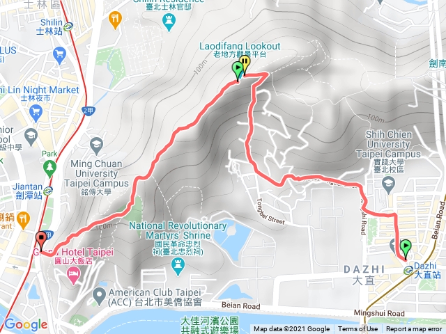 大直➡️劍潭山健走