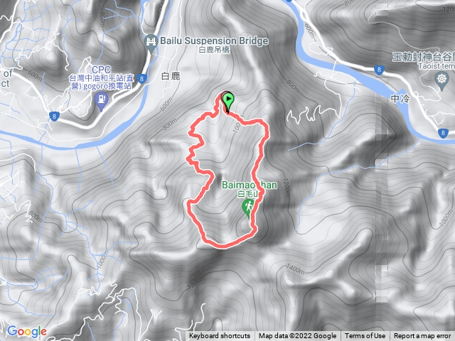 白毛山-1450峰-果園 O形