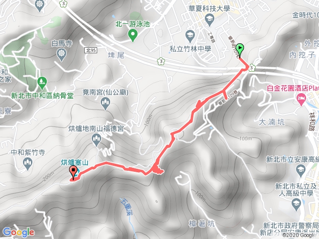 小百岳寶石任務烘爐地登山步道(南勢角山)20200501