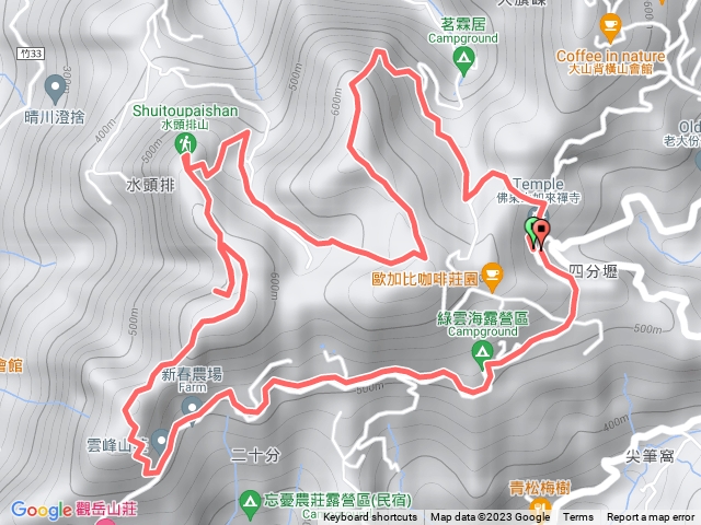 橫山五連峰-田薯O型-田寮山-毬子山-水頭排山-鎮石山-薯園山