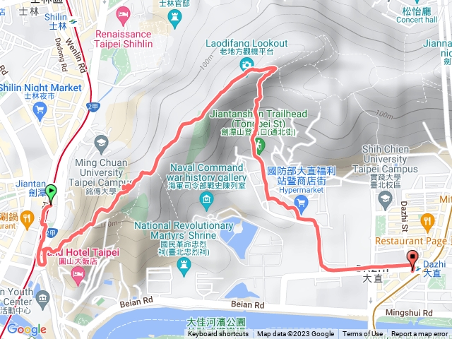 劍潭山到大直站