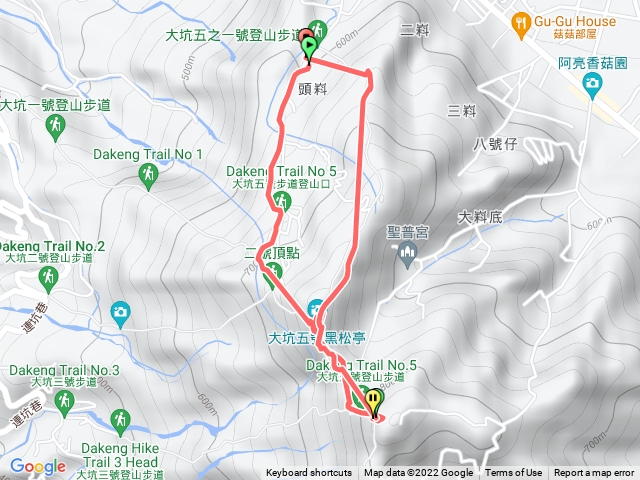 大坑5號去，5-1回