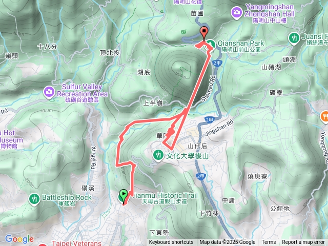 天母古道至陽明山公車總站