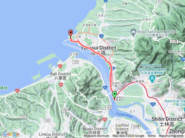 關渡到漁人碼頭