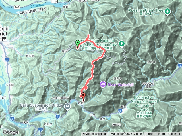 鳶嘴西陵(大肥醜崠山)+鳶嘴山+橫白縱走預覽圖