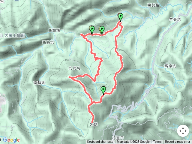 玉桂嶺山、伏獅山、獅公髻尾山、九芎坑山、玉桂嶺0型