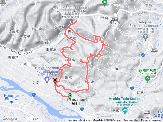 2023-03-07 龍鹿沙大串走─九讚頭車站→龍眼園窩山→鹿寮坑山→茄冬伯公→石爺石娘→沙坑山→六蛇坑山→二確山→義確山→義確下山→彭厝窩山→大肚北山→大肚庄山O形