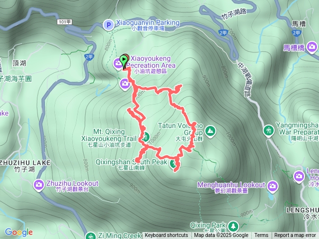 七星山北北峰-北峰-主峰-南峰-西峰-摘星峰-西北峰