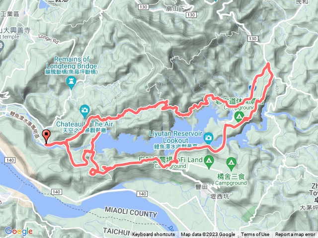 苗栗鯉魚潭水庫O一圈，順走老道，撿下太平山及校栗東山