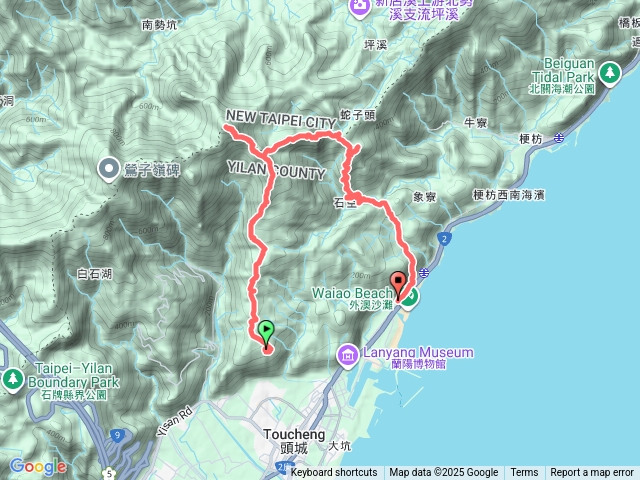 宜蘭頭城頭圍山、礁水坑山南峰、礁水坑山南峰北、礁水坑山、鶯子嶺、太和山、石坑山