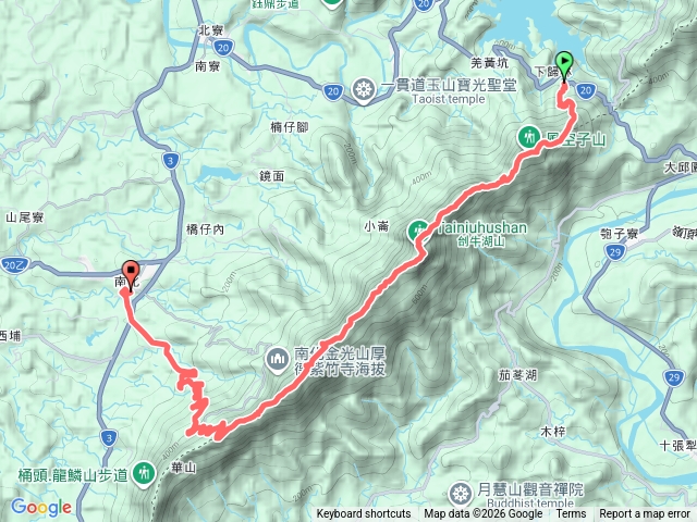 南化烏山縱走預覽圖