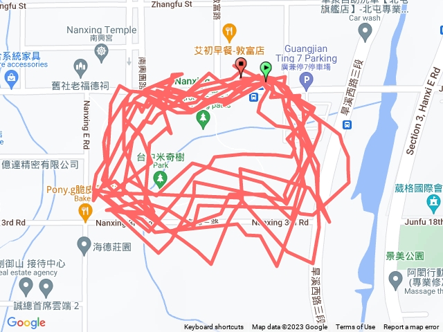 南興公園路跑 1111 0216