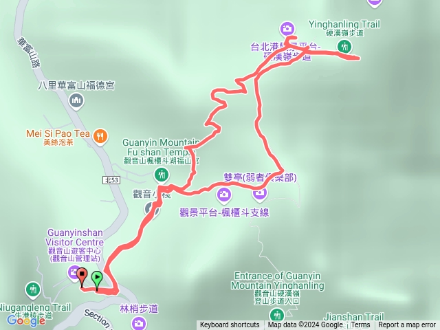 觀音山楓櫃斗湖登山步道預覽圖