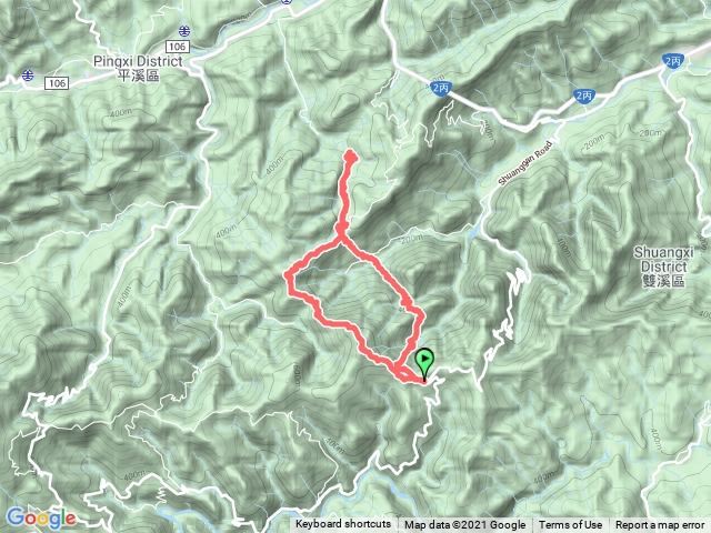 中坑、內盤山、石硿子、盤山坑古道O繞