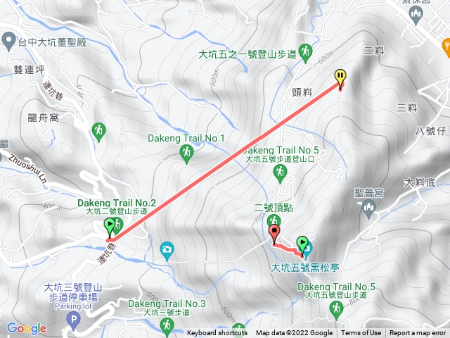 大坑2號5號出5-1上黑松亭回2號