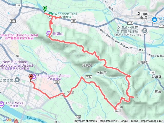 文山步道犁頭山石頭坑山石頭坑山西峰六家火車站蹤走
