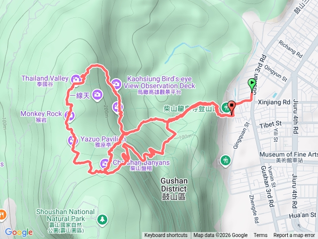 龍泉寺登山口-北嶺好漢坡-盤龍-雅座-小坪頂-中心亭-北嶺好漢坡2刷盤榕-四顆榕-小好漢坡回龍泉寺登山口預覽圖