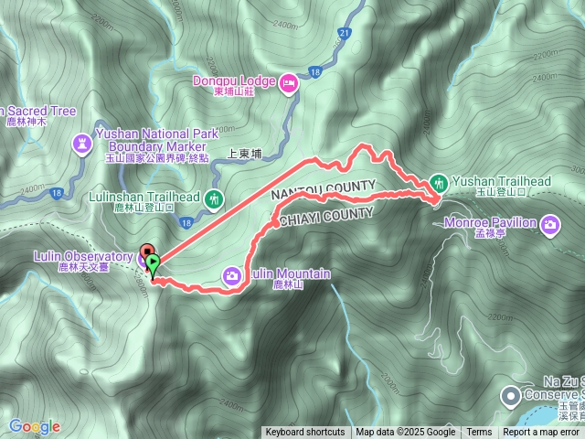 麟趾山，鹿林山，鹿林前山三山蹤走預覽圖
