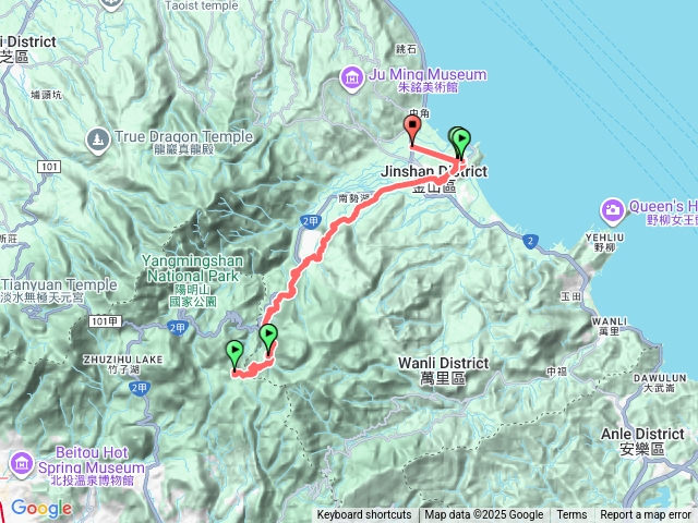 2025-09-27魚路古道北段：擎天崗-日人路-八煙舊路-南勢湖古道-金山磺港魚路古道0K起點