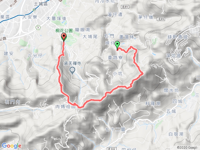 新北土城區-太極嶺、五城山、天上山、三粒半、火焰山（土城五秀）