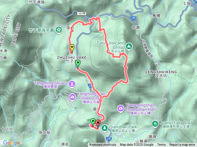 公車總站至七星東-主峰。小油坑。竹子湖回公車總站